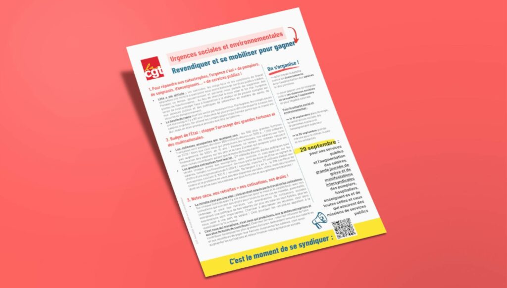 29 septembre : Pour plus de services publics, plus de salaires : en grève le 29 septembre